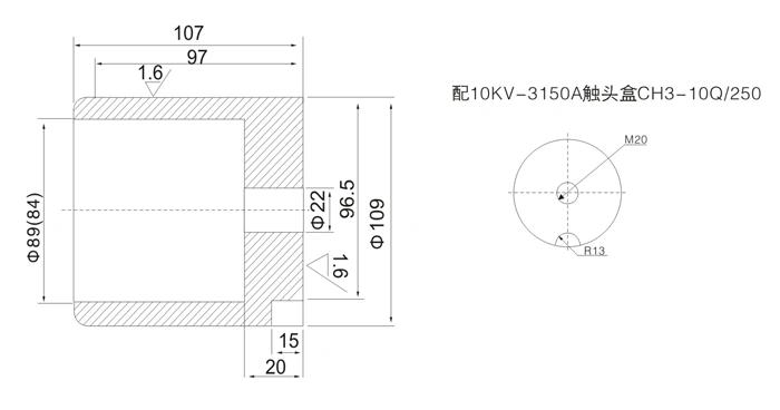 Fixed Contact 3150A (Static Contact) for HV Switchgear